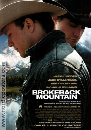 Brokeback Mountain 2005 poster Heath Ledger Ang Lee