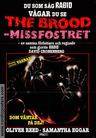 The Brood 1979 movie poster Oliver Reed Samantha Eggar David Cronenberg