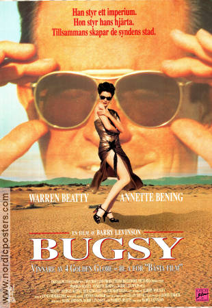 Bugsy 1991 poster Warren Beatty Annette Bening Harvey Keitel Barry Levinson Mafia Glasses Beach