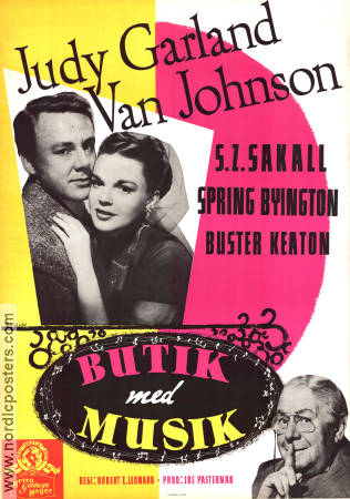 In the Good Old Summertime 1950 movie poster Judy Garland Van Johnson Buster Keaton