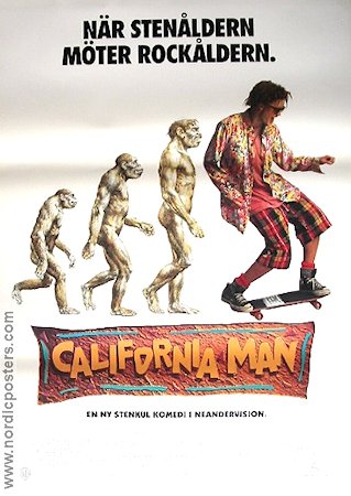 Encino Man 1992 movie poster Sean Astin Brendan Fraser Pauly Shore Les Mayfield