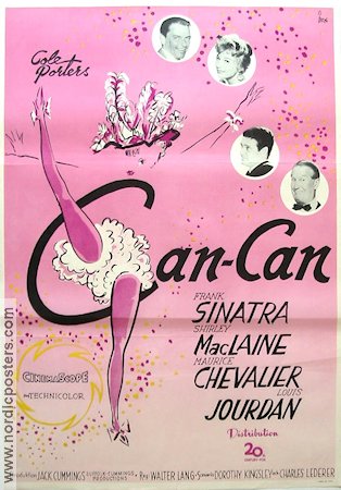 Can-Can 1960 movie poster Frank Sinatra Shirley MacLaine Maurice Chevalier Cole Porter Musicals