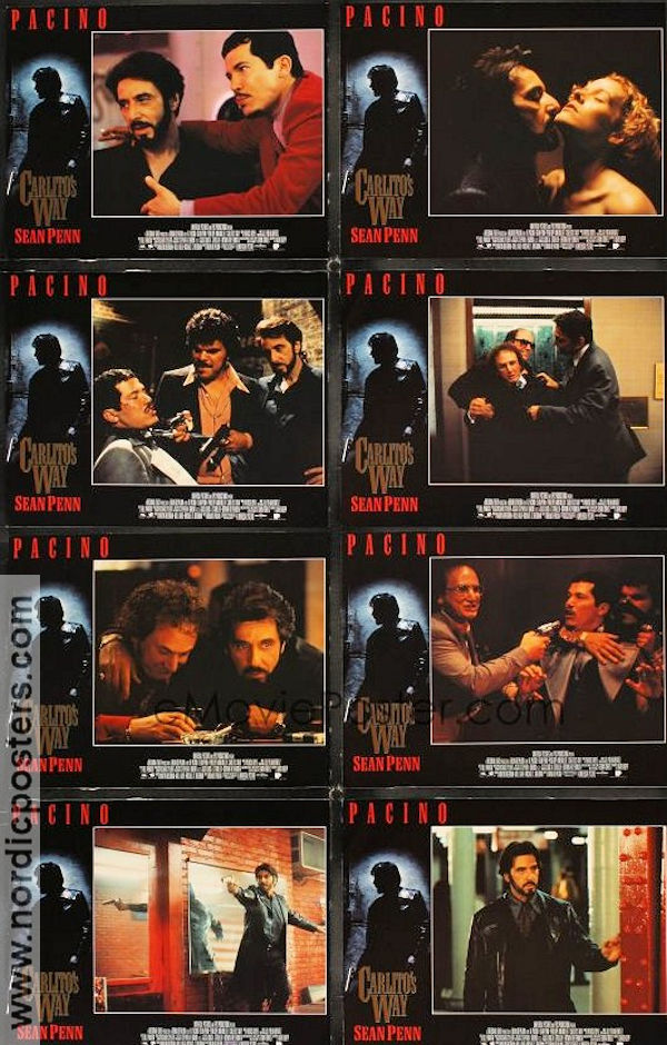 Carlito´s Way 1993 lobby card set Al Pacino Sean Penn Penelope Ann Miller Brian De Palma Mafia