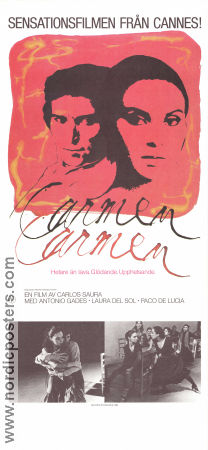 Carmen Carmen 1983 movie poster Antonio Gades Laura del Sol Paco de Lucia Carlos Saura Spain