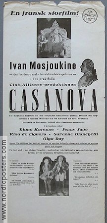 Casanova 1934 movie poster Ivan Mosjoukine