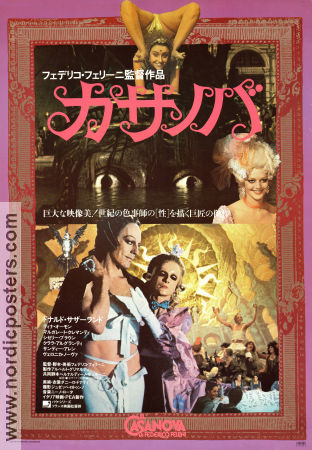Il Casanova di Federico Fellini 1976 movie poster Donald Sutherland Tina Aumont Cicely Browne Federico Fellini