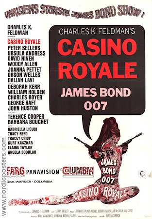Casino Royale 1967 movie poster Peter Sellers David Niven Orson Welles Ursula Andress Val Guest Gambling Agents