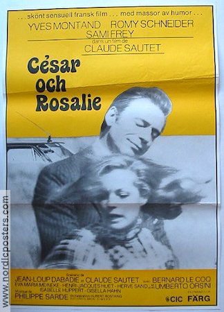 Cesar et Rosalie 1973 movie poster Yves Montand Romy Schneider Claude Sautet