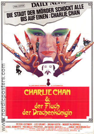 Charlie Chan und der Fluch der Drachenkönigin 1981 poster Peter Ustinov Clive Donner