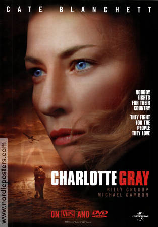 Charlotte Gray DVD 2001 video poster Cate Blanchett Gillian Armstrong