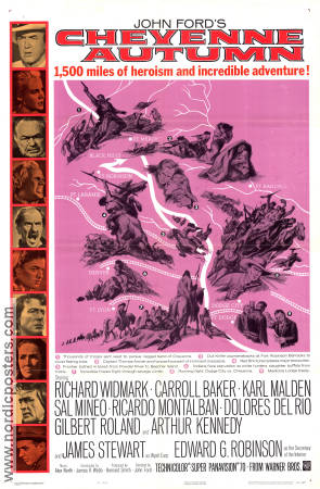 Cheyenne Autumn 1964 poster Richard Widmark John Ford