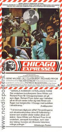 Silver Streak 1976 poster Gene Wilder Arthur Hiller