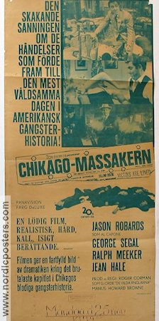 The St Valentine´s Day Massacre 1967 movie poster Jason Robards Roger Corman