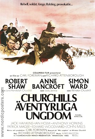 Young Churchill 1972 movie poster Robert Shaw Anne Bancroft