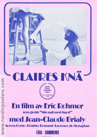 Le genou de Claire 1970 movie poster Jean-Claude Brialy Aurora Cornu Béatrice Romand Eric Rohmer