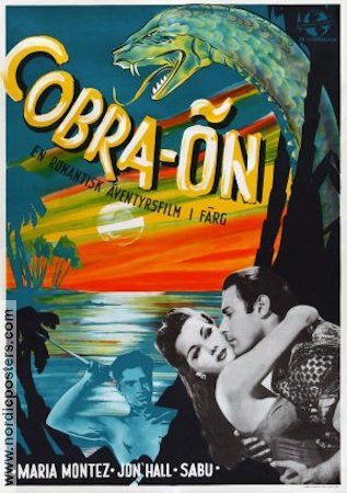 Cobra Woman 1944 movie poster Maria Montez Jon Hall Sabu Robert Siodmak