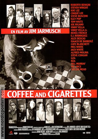 Coffee and Cigarettes 2003 movie poster Bill Murray Tom Waits Roberto Benigni Jim Jarmusch Food and drink Smoking