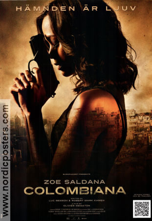 Colombiana 2011 movie poster Zoe Saldana Michael Vartan Olivier Megaton
