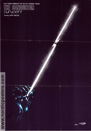 Dyrygent 1980 movie poster John Gielgud Krystyna Janda Andrzej Seweryn Andrzej Wajda Poster from: Poland