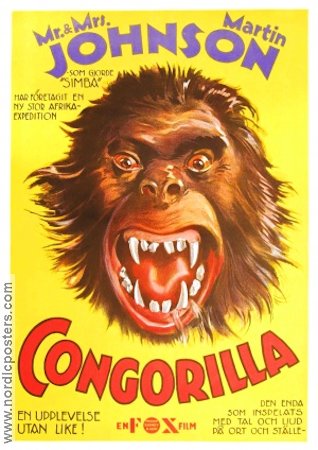 Congorilla 1932 movie poster Martin Johnson Documentaries