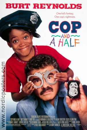 Cop and a Half 1993 movie poster Burt Reynolds Henry Winkler Kids Police and thieves