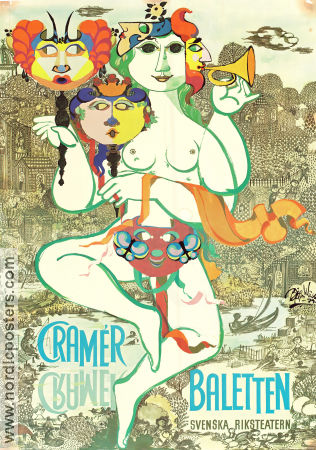 Cramérbaletten 1979 poster Find more: Balett Find more: Teater Artistic posters
