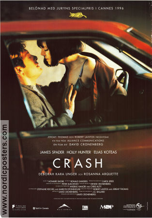 Crash 1996 movie poster James Spader Holly Hunter Elias Koteas David Cronenberg Cars and racing