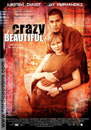 Crazy Beautiful 2001 movie poster Kirsten Dunst Jay Hernandez John Stockwell