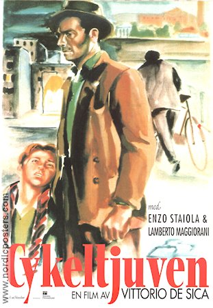 Ladri di biciclette 1948 movie poster Lamberto Maggiorani Enzo Staiola Lianella Carell Vittorio De Sica Bikes