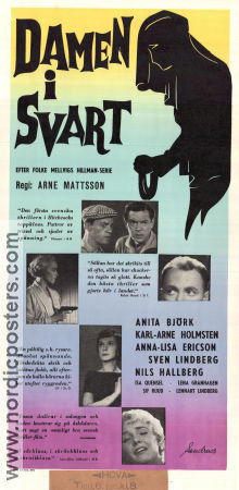 Damen i svart 1958 poster Anita Björk Arne Mattsson