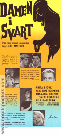 Damen i svart 1958 poster Anita Björk Arne Mattsson