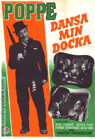 Dansa min docka 1953 movie poster Nils Poppe Kenne Fant Inga Landgré Gunnar Björnstrand Martin Söderhjelm