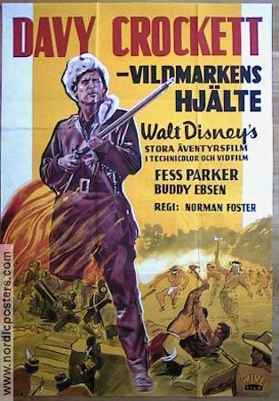 Davy Crockett King of the Wild Frontier 1955 movie poster Fess Parker