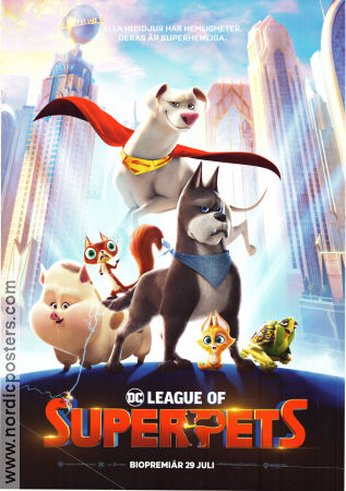 DC League of Super-Pets 2022 movie poster Dwayne Johnson Sam J Levine Production: DC Comics Animation Dogs