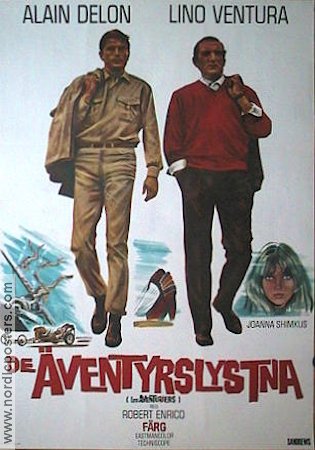 Les aventuriers 1968 movie poster Alain Delon Lino Ventura