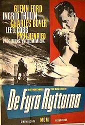 The Four Horsemen of the Apocalypse 1962 movie poster Glenn Ford Ingrid Thulin Vincente Minnelli