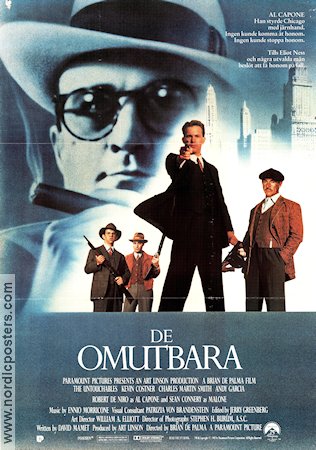 The Untouchables 1987 movie poster Kevin Costner Sean Connery Robert De Niro Brian De Palma Mafia