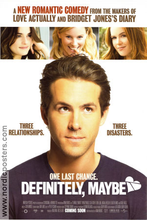 Definitely Maybe 2008 movie poster Ryan Reynolds Rachel Weisz Abigail Breslin Adam Brooks Romance