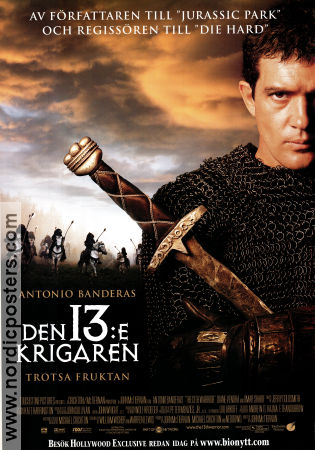 The 13th Warrior 1999 movie poster Antonio Banderas Diane Venora Dennis Storhöi John McTiernan Find more: Vikings