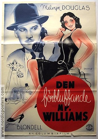 The Amazing Mr Williams 1940 poster Melvyn Douglas