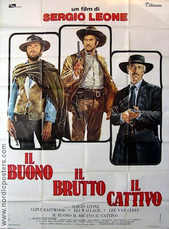 Il Buono il Brutto il Cattivo 1966 movie poster Clint Eastwood Lee Van Cleef Eli Wallach Sergio Leone