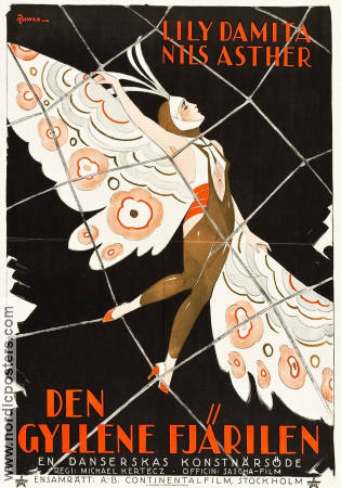 The Golden Butterfly 1926 movie poster Lili Damita Nils Asther Michael Kertesz Michael Curtiz Writer: PG Wodehouse Eric Rohman art