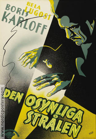 The Invisible Ray 1936 movie poster Bela Lugosi Boris Karloff