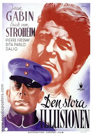 La Grande Illusion 1937 movie poster Jean Gabin Erich von Stroheim Dita Parlo Jean Renoir Eric Rohman art