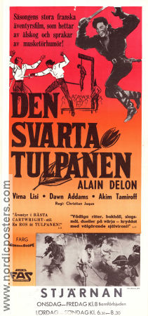 La tulipe noire 1964 movie poster Alain Delon Virna Lisi Dawn Addams Christian-Jaque Adventure and matine