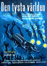 Le Monde du silence 1957 movie poster Jacques Costeau Diving Documentaries