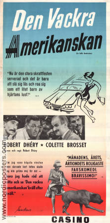 La belle Américaine 1961 movie poster Alfred Adam Colette Brosset Robert Burnier Robert Dhéry Cars and racing