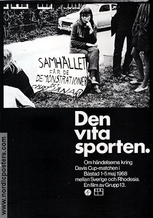 Den vita sporten 1968 movie poster Sports Documentaries Politics