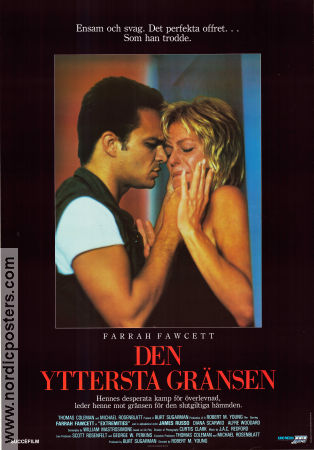 Extremities 1986 movie poster Farrah Fawcett James Russo Alfre Woodard Robert M Young