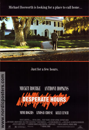 Desperate Hours 1990 poster Mickey Rourke Michael Cimino